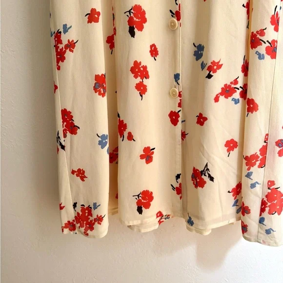 Reformation - Sheila Georgette Floral Print Midi Button Down Dress - Size 8 - Picture 6 of 14